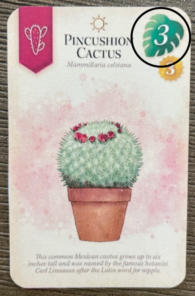Plant card with the verdancy requirement circled.